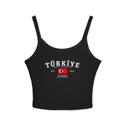 Red tank top with Türkiye text, Turkish flag, Est. 1923, and Istanbul design