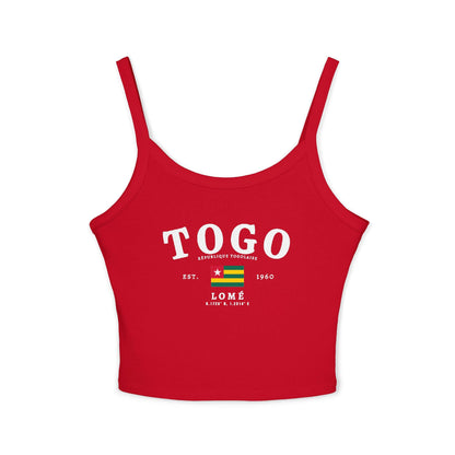 Navy tank top with bold TOGO text, République Togolaise wording, Togo flag, Est. 1960, and Lomé details