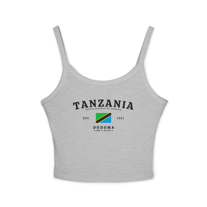 Light blue tank top with Tanzania flag, Dodoma text, Est. 1961, and United Republic of Tanzania design