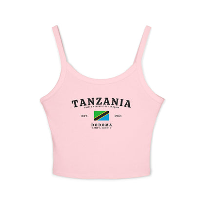 Light blue tank top with Tanzania flag, Dodoma text, Est. 1961, and United Republic of Tanzania design