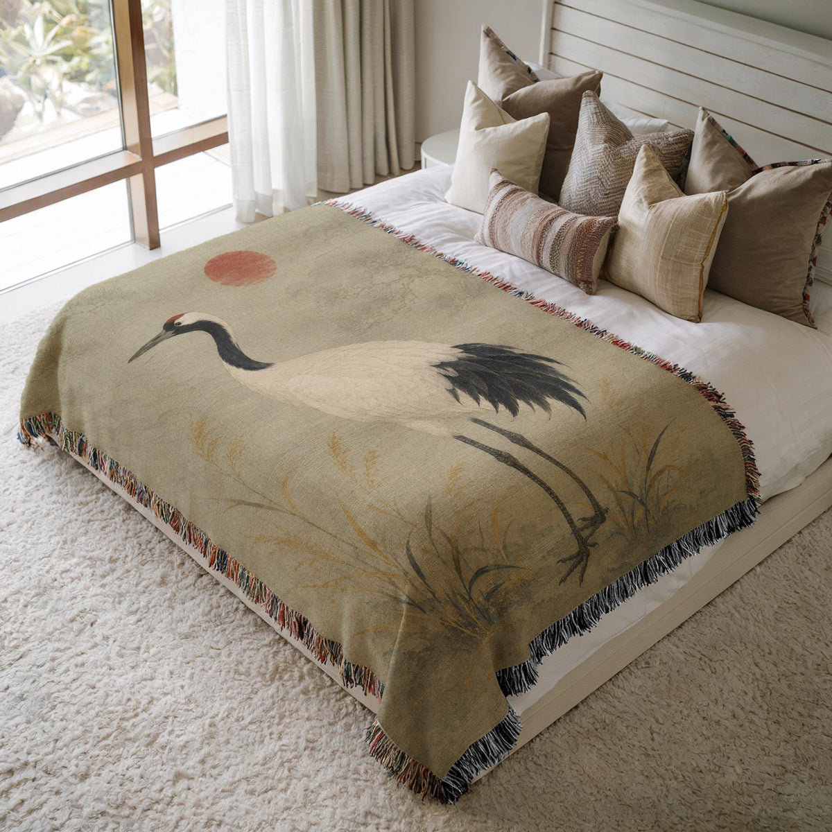 Crane Woven Blanket