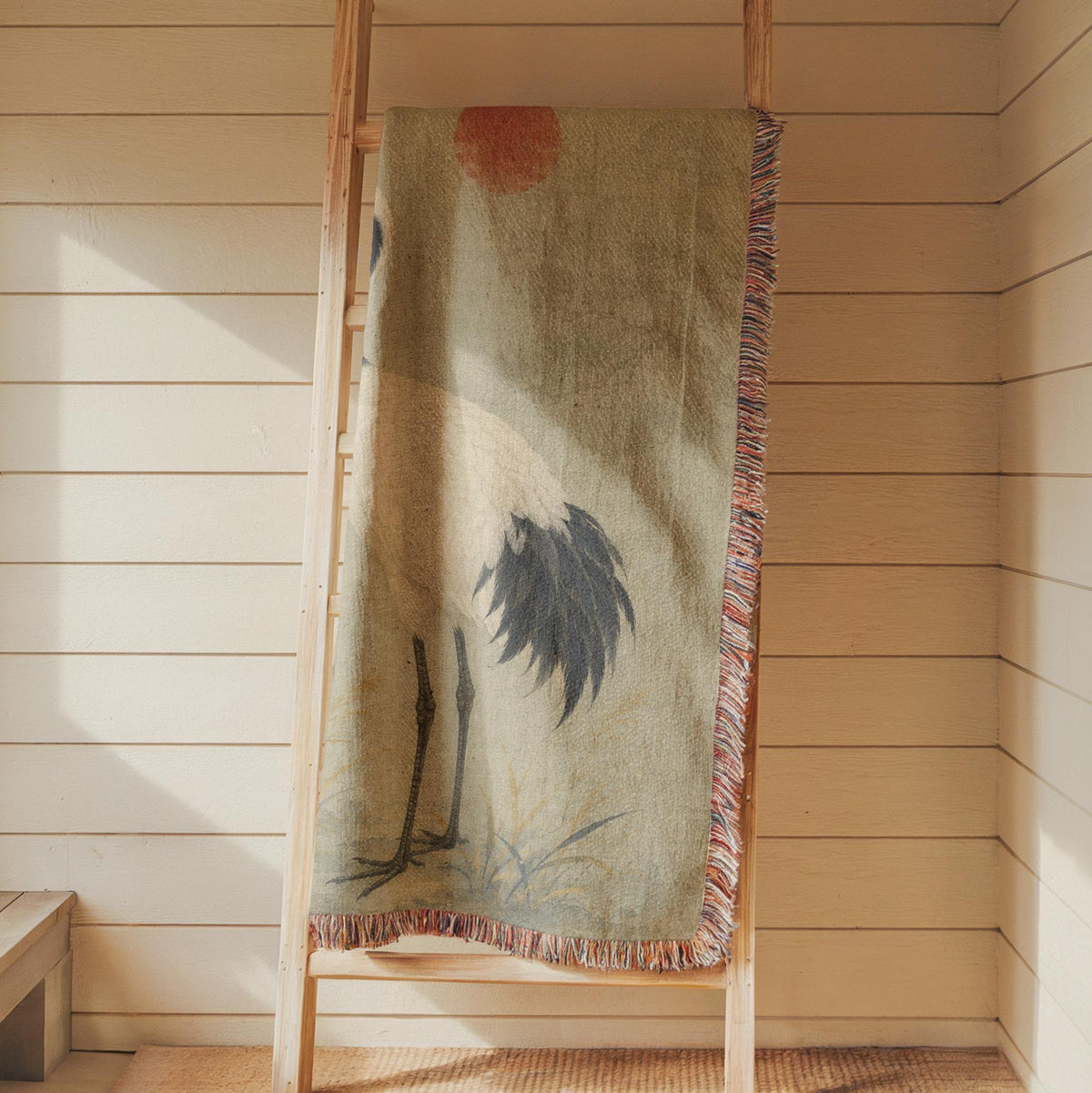 Crane Woven Blanket