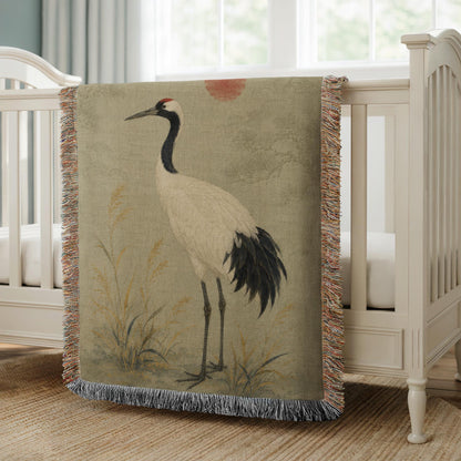 Crane Woven Blanket
