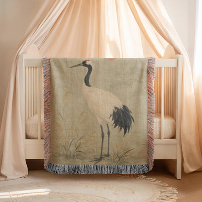 Crane Woven Blanket
