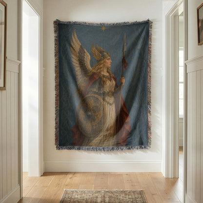 Archangel Michael Woven Blanket
