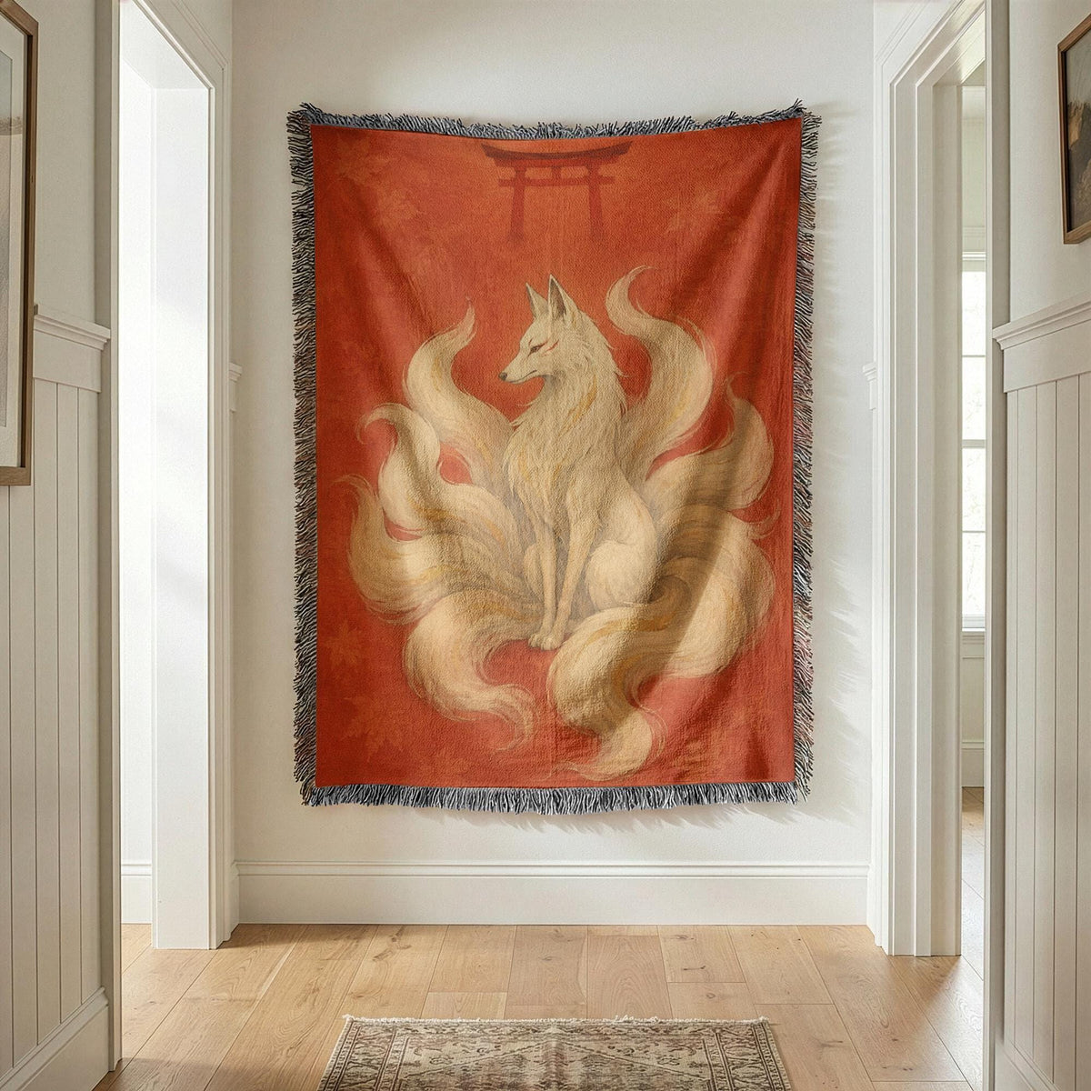 Nine Tailed Fox Woven Blanket