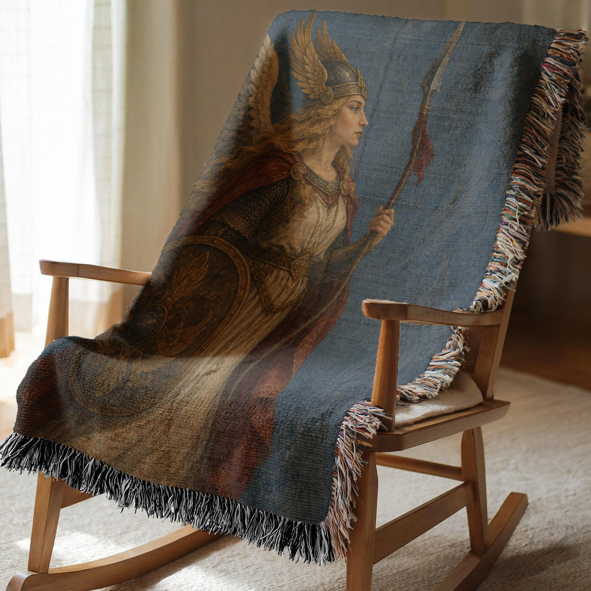 Archangel Michael Woven Blanket