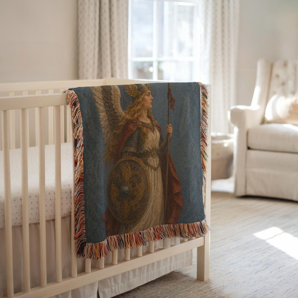 Archangel Michael Woven Blanket