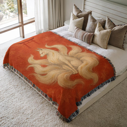 Nine Tailed Fox Woven Blanket