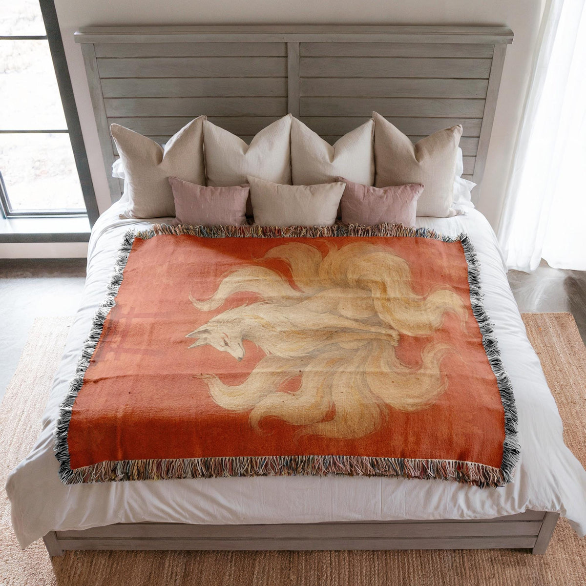 Nine Tailed Fox Woven Blanket