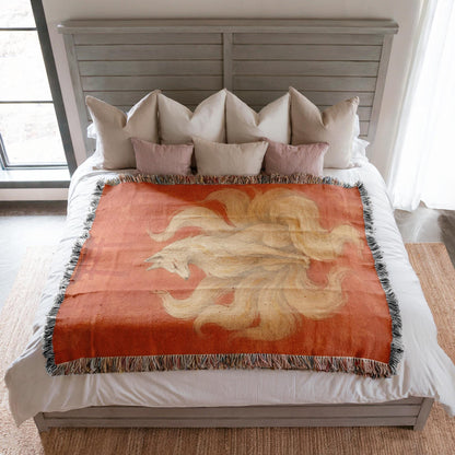 Nine Tailed Fox Woven Blanket