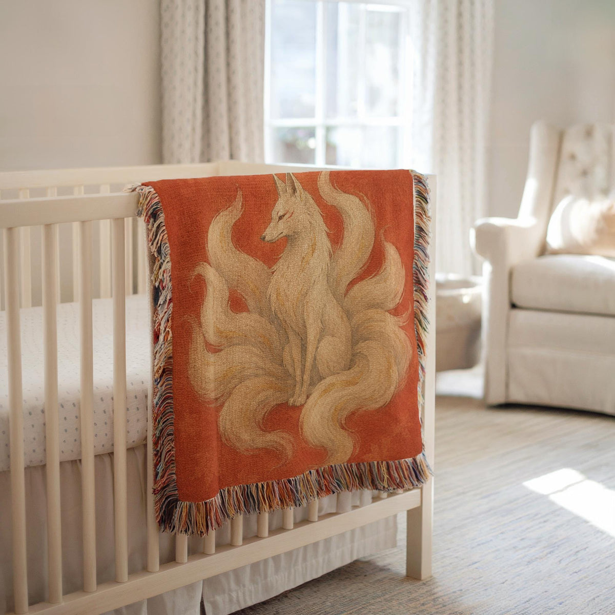 Nine Tailed Fox Woven Blanket