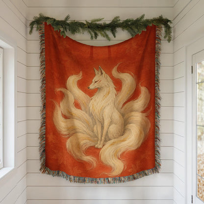 Nine Tailed Fox Woven Blanket