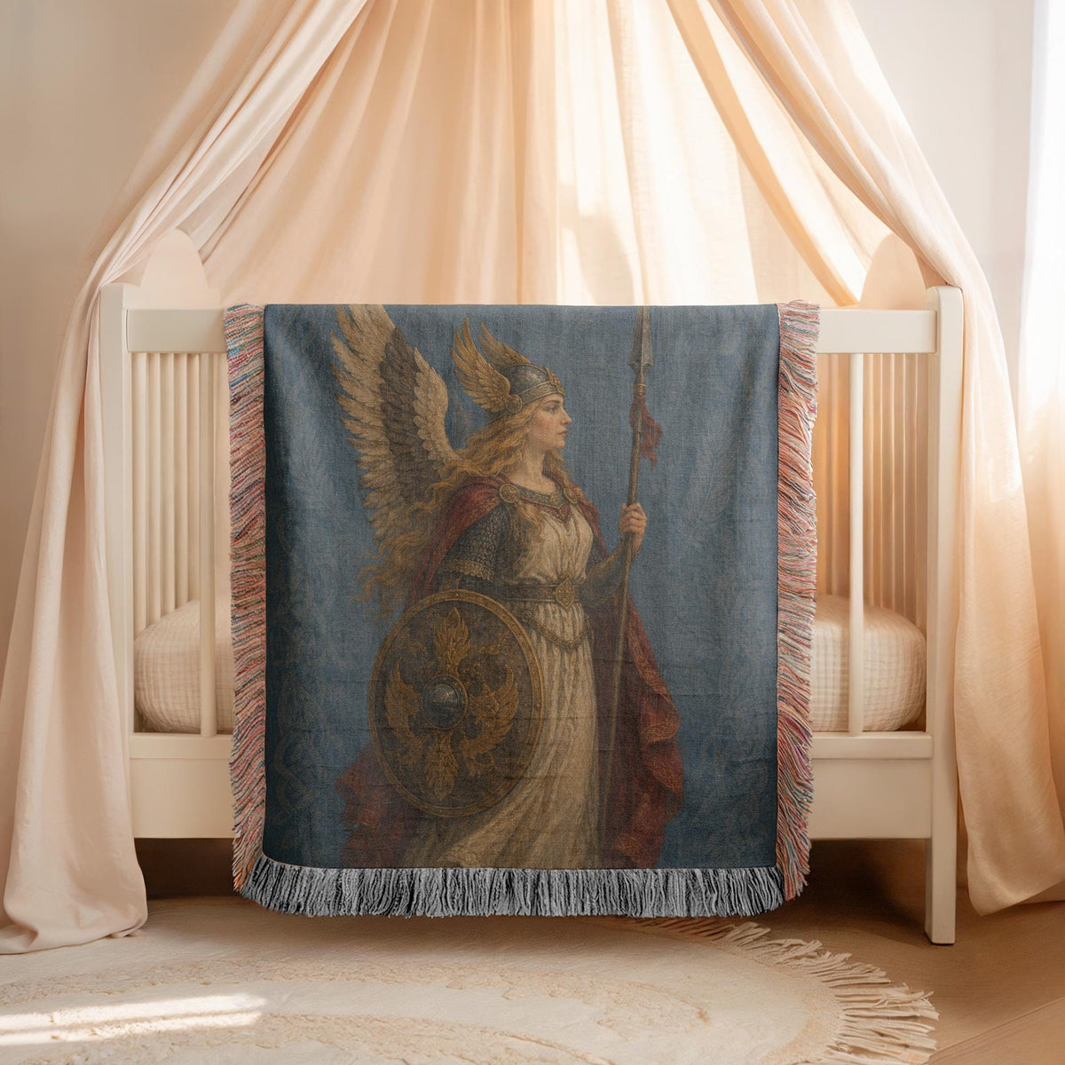 Archangel Michael Woven Blanket