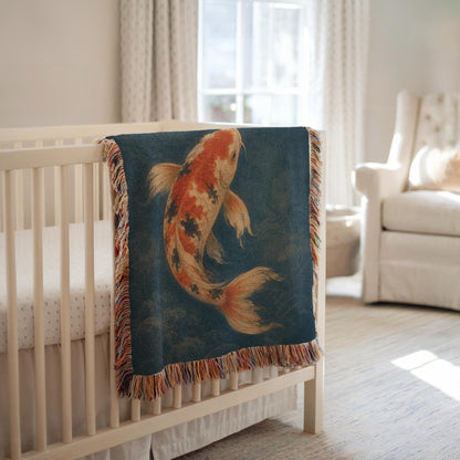 Koi Fish Woven Blanket