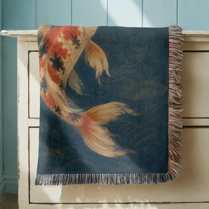 Koi Fish Woven Blanket