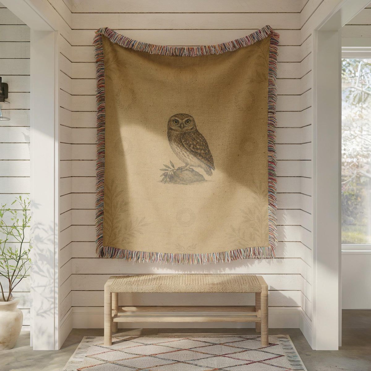 Owl Woven Blanket