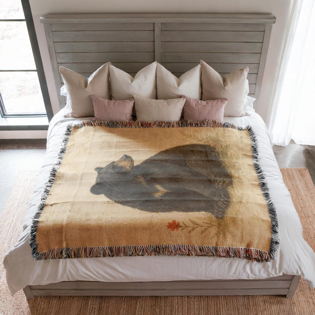 Black Bear Woven Blanket
