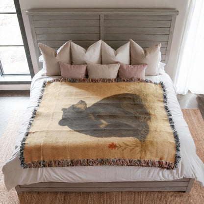 Black Bear Woven Blanket