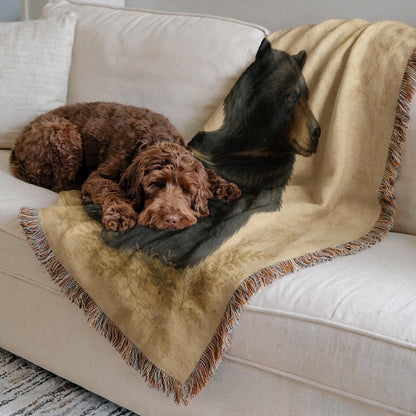 Black Bear Woven Blanket