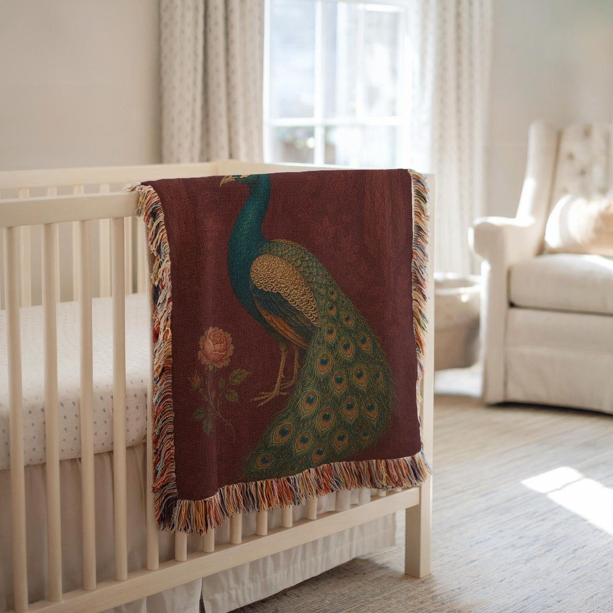 Peacock Woven Blanket