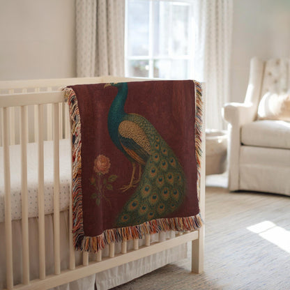 Peacock Woven Blanket