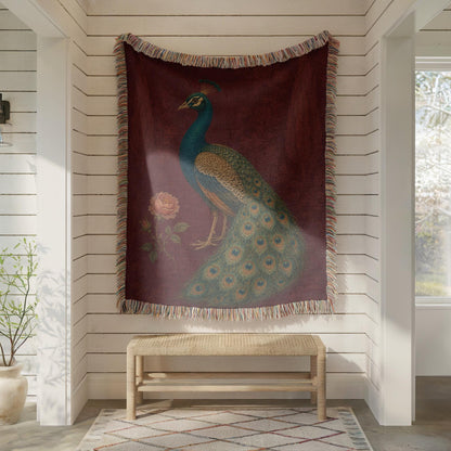Peacock Woven Blanket