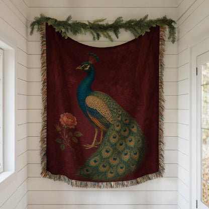 Peacock Woven Blanket