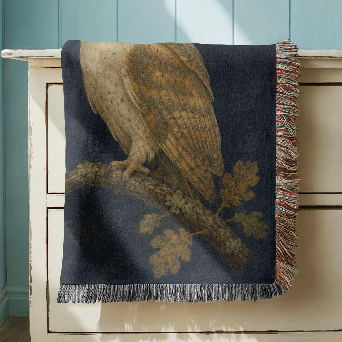 Barn Owl Woven Blanket