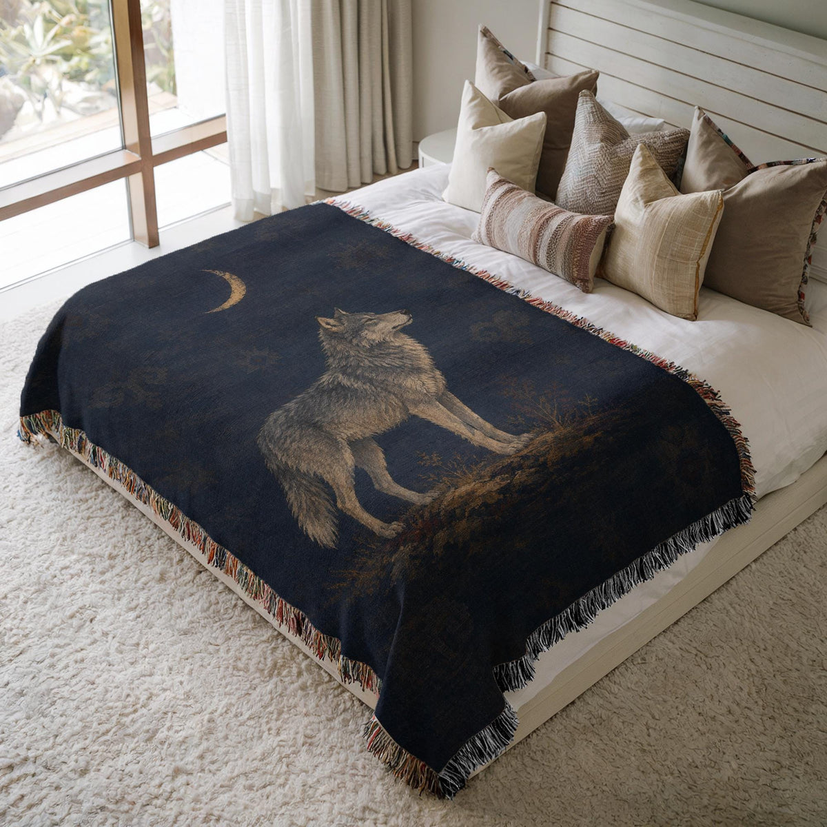 Wolf Woven Blanket