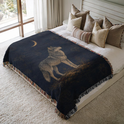 Wolf Woven Blanket