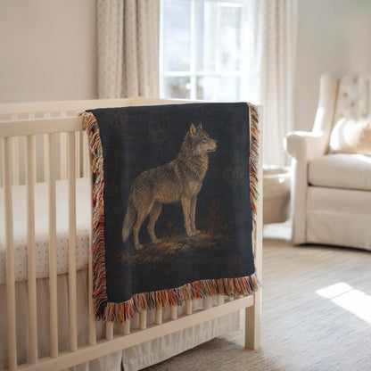 Wolf Woven Blanket
