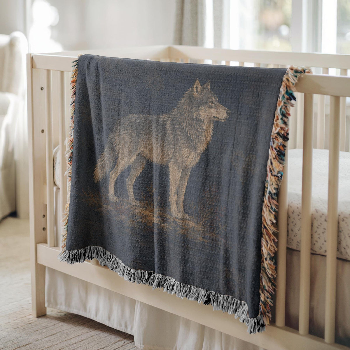 Wolf Woven Blanket