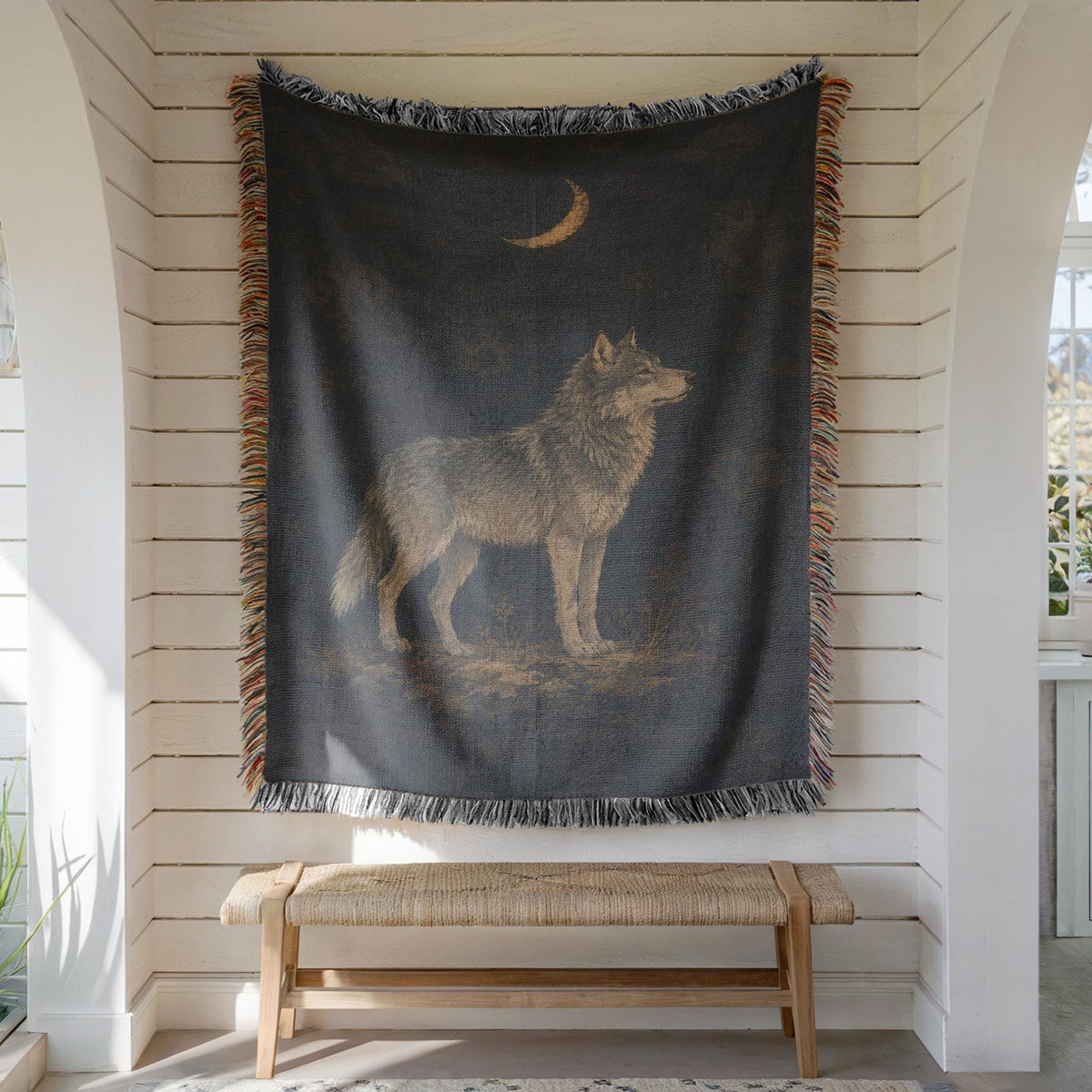 Wolf Woven Blanket
