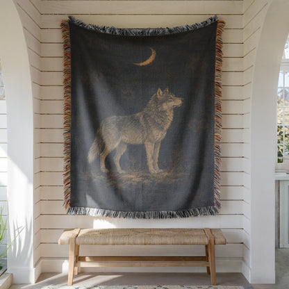 Wolf Woven Blanket