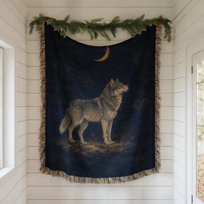 Wolf Woven Blanket