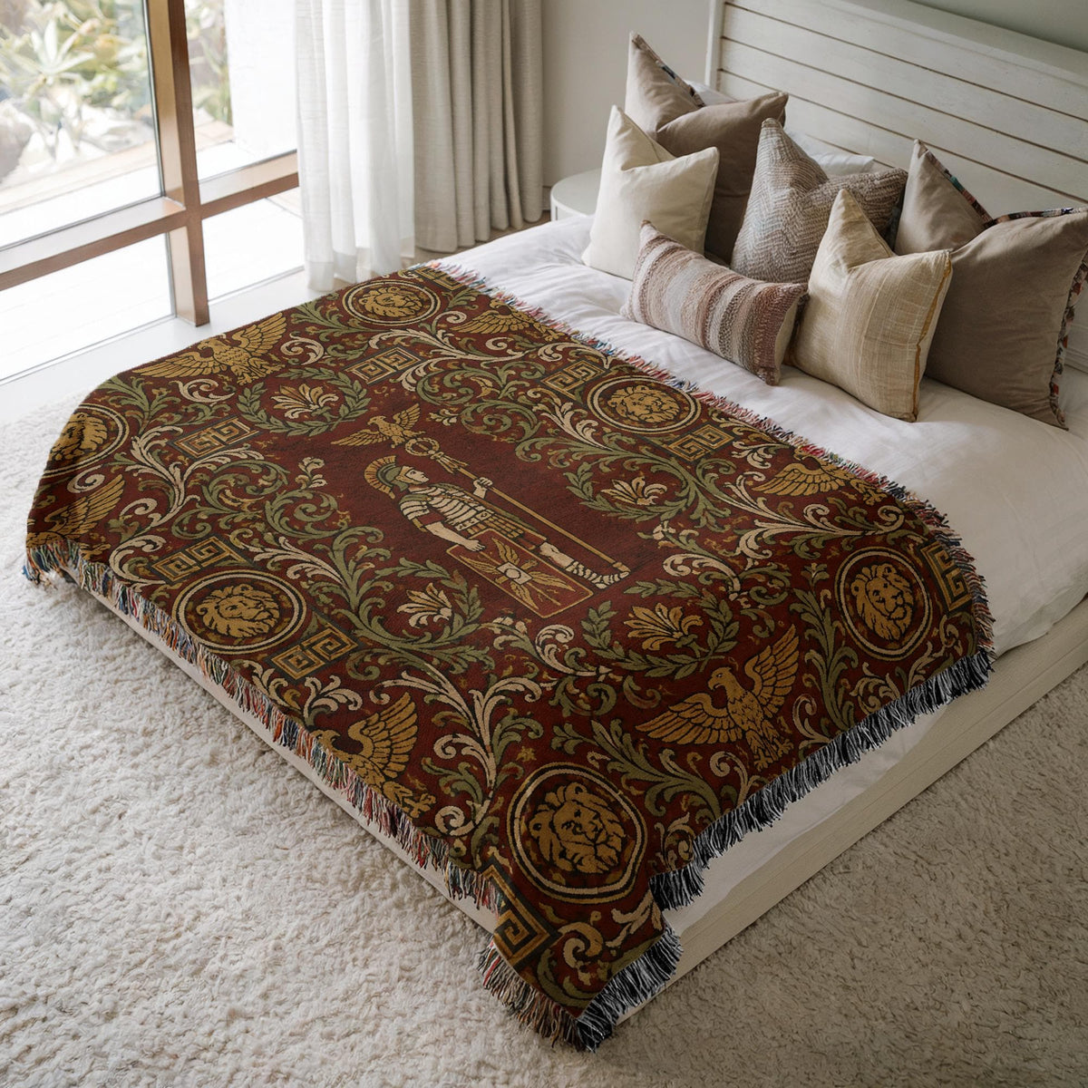 Roman Soldier Woven Blanket