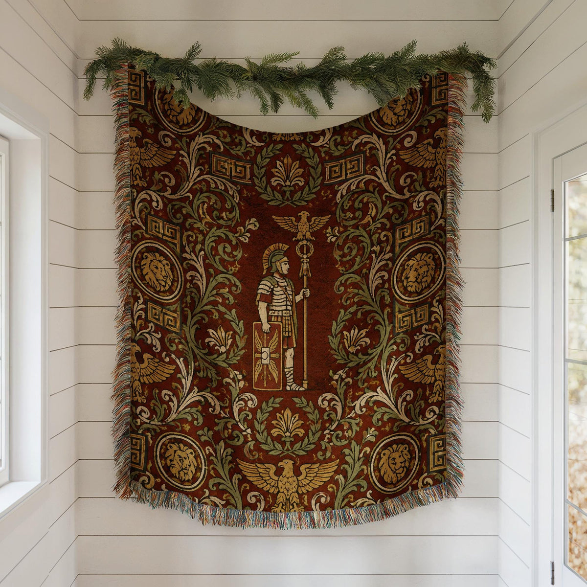 Roman Soldier Woven Blanket