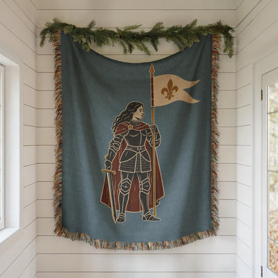 Joan of Arc Woven Blanket