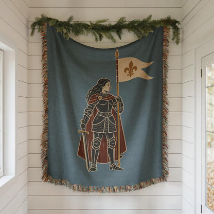 Joan of Arc Woven Blanket