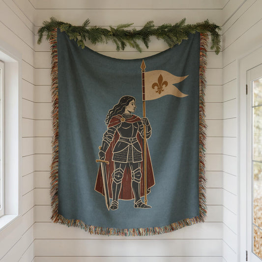 Joan of Arc Woven Blanket