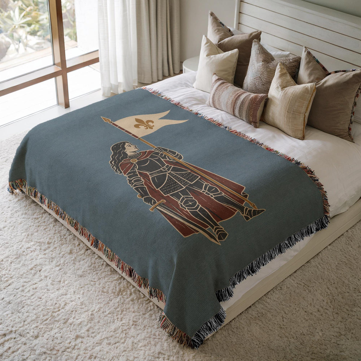 Joan of Arc Woven Blanket