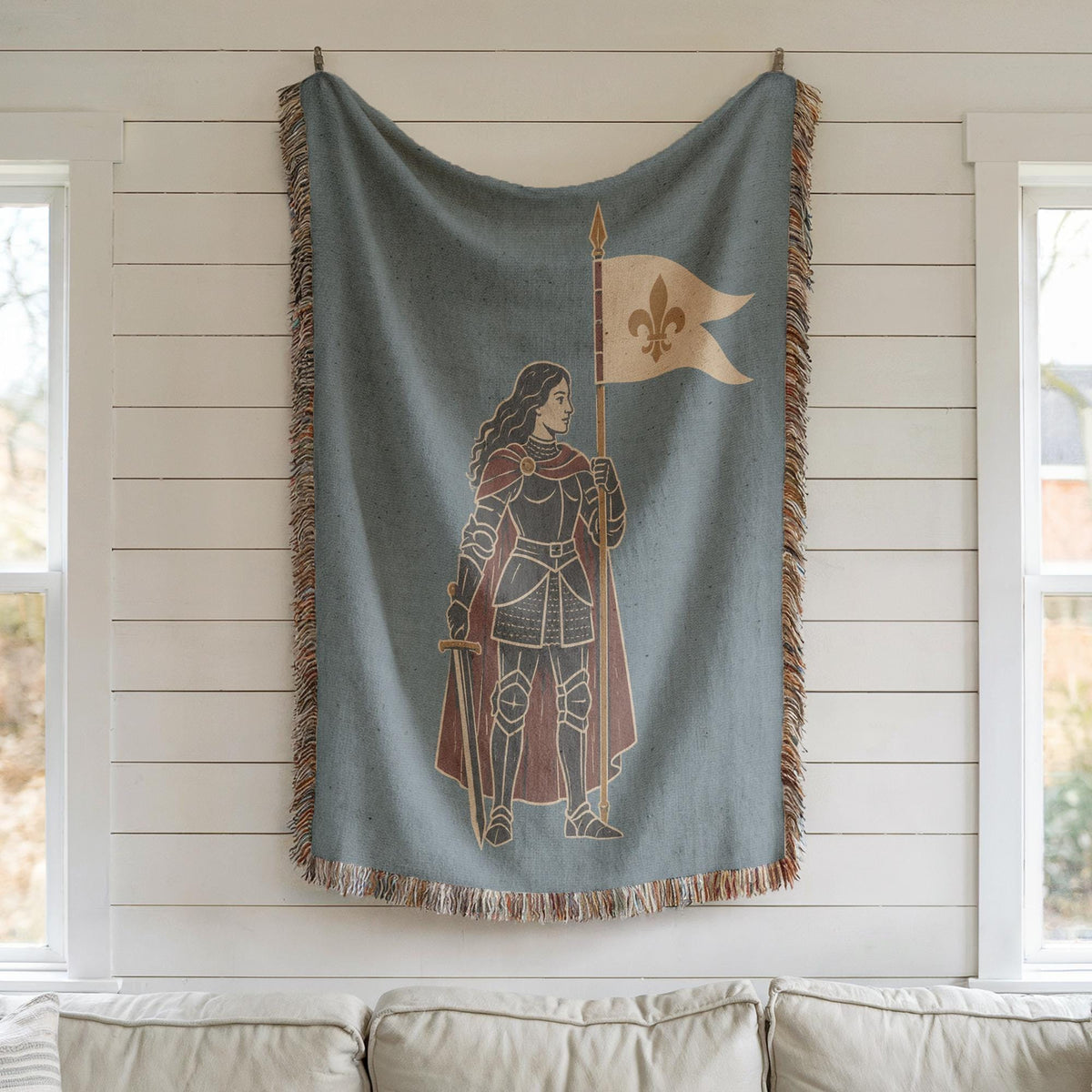 Joan of Arc Woven Blanket