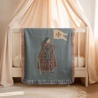 Joan of Arc Woven Blanket
