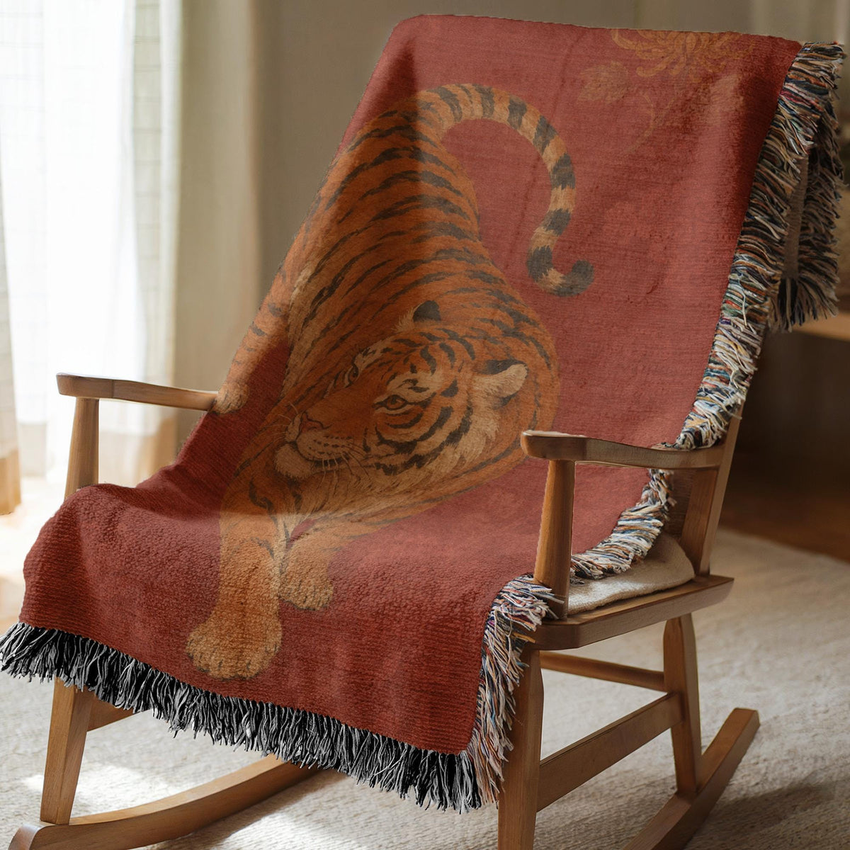 Tiger Woven Blanket