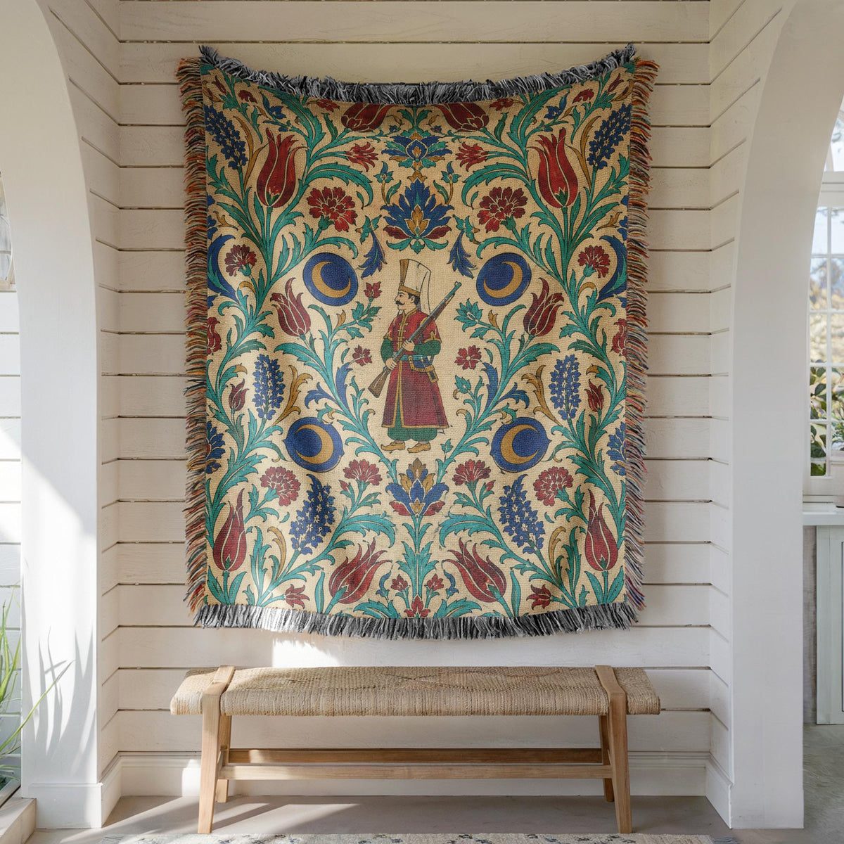 Ottoman Warrior Woven Blanket