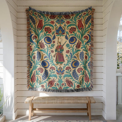 Ottoman Warrior Woven Blanket