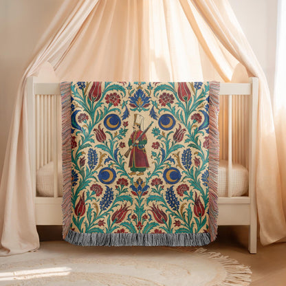 Ottoman Warrior Woven Blanket
