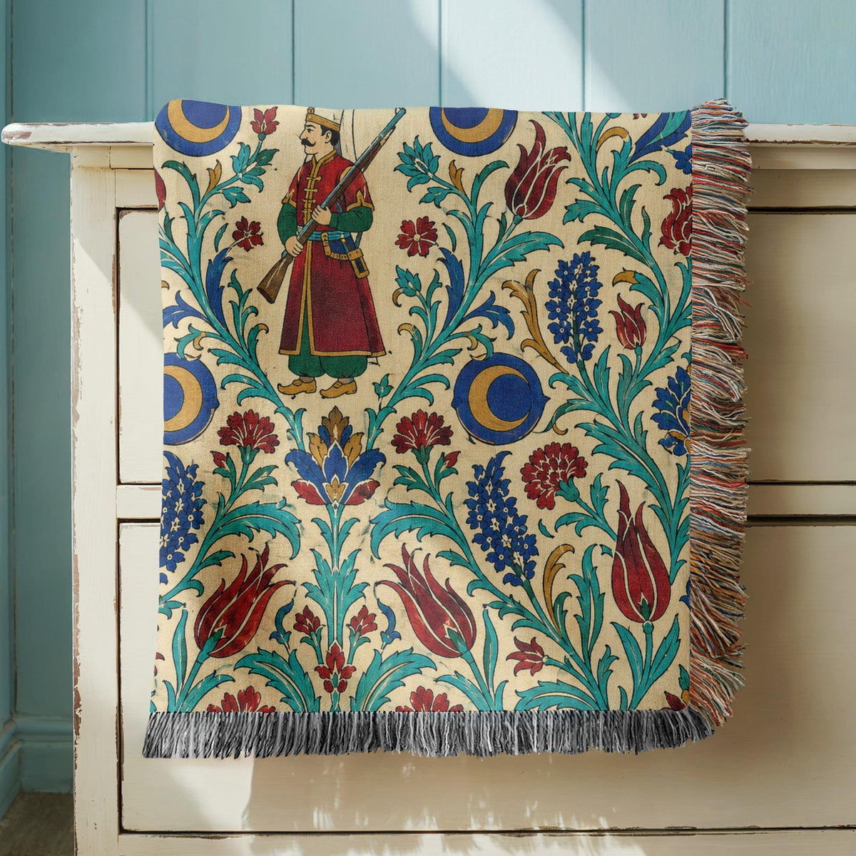 Ottoman Warrior Woven Blanket