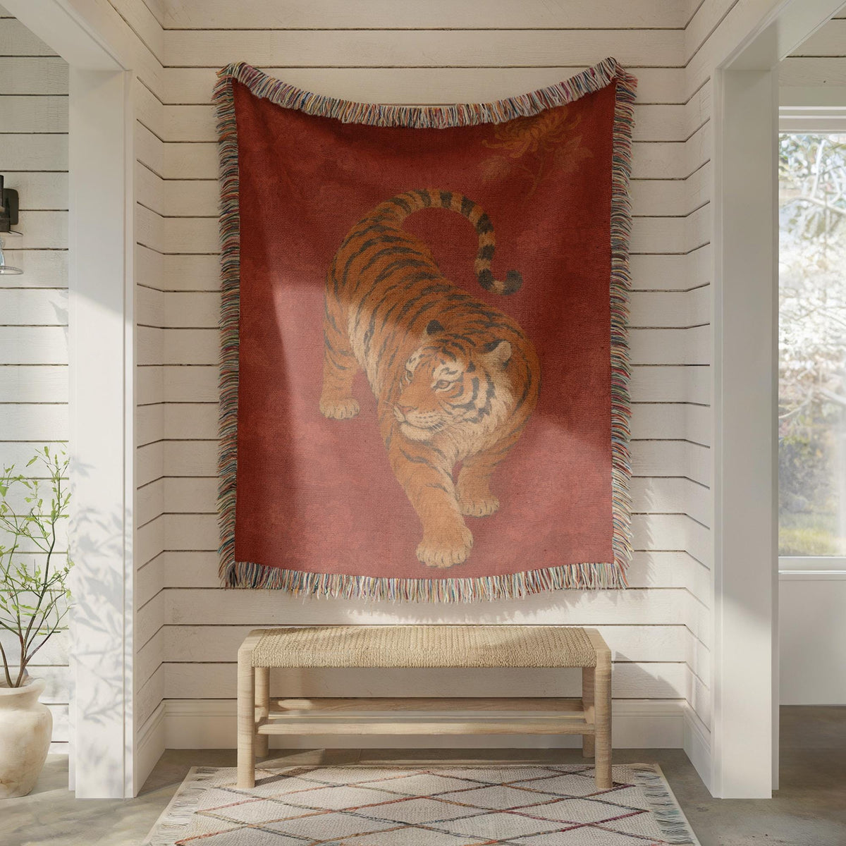 Tiger Woven Blanket